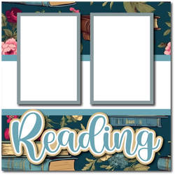 Reading - Printed Premade Scrapbook Page 12x12 Layout