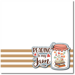 Reading is My Jam - Printed Premade Scrapbook Page 12x12 Layout