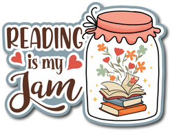 Reading is My Jam - Scrapbook Page Title Sticker