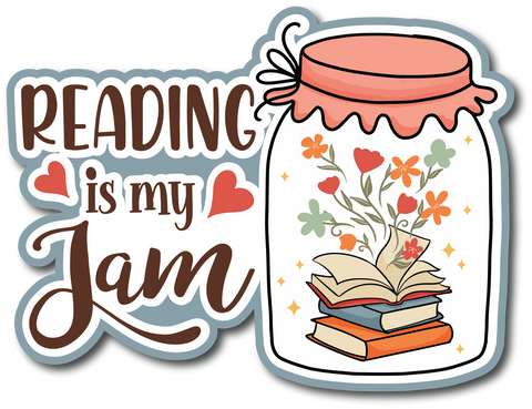 Reading is My Jam - Scrapbook Page Title Die Cut