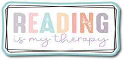 Reading is My Therapy - Scrapbook Page Title Sticker