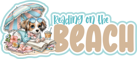 Reading on the Beach - Scrapbook Page Title Die Cut
