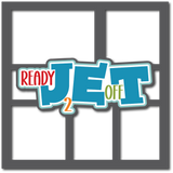 Ready 2 Jet Off - 5 Frames - Scrapbook Page Layered Overlay Kit
