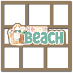 Ready for the Beach - 6 Frames - Scrapbook Page Layered Overlay Kit
