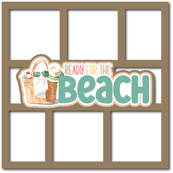 Ready for the Beach - 6 Frames - Scrapbook Page Layered Overlay Kit