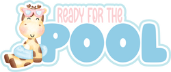Ready for the Pool - Scrapbook Page Title Die Cut