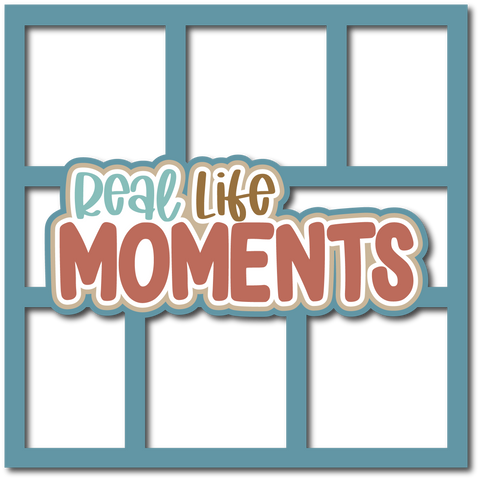 Real Life Moments - 6 Frames - Scrapbook Page Layered Overlay Kit