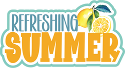 Refreshing Summer - Scrapbook Page Title Die Cut
