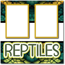 Reptiles - Printed Premade Scrapbook Page 12x12 Layout