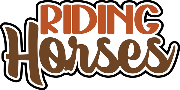 Riding Horese - Scrapbook Page Title Sticker