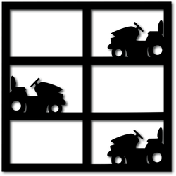 Riding Mower - 6 Frames - Scrapbook Overlay - Digital Cut File - SVG - INSTANT DOWNLOAD