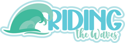 Riding the Waves - Scrapbook Page Title Sticker