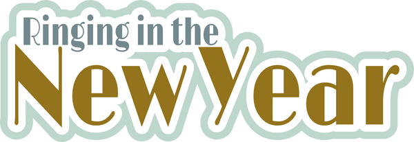 Ringing in the New Year - Scrapbook Page Title Sticker