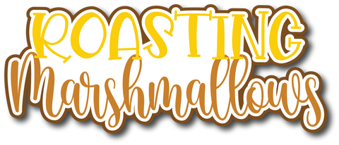 Roasting Marshmallows - Scrapbook Page Title Sticker
