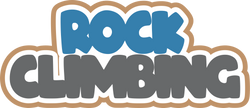 Rock Climbing - Scrapbook Page Title Sticker