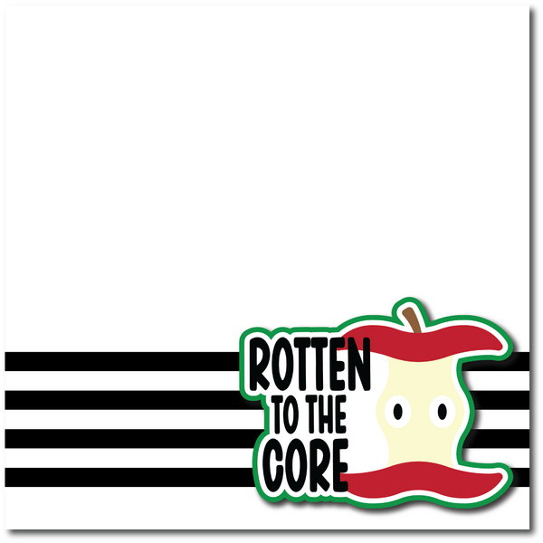 Rotten to the Core - Printed Premade Scrapbook Page 12x12 Layout