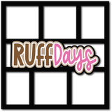 Ruff Days - Pink - 6 Frames - Scrapbook Page Layered Overlay Kit
