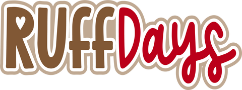 Ruff Days - Scrapbook Page Title Sticker