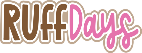 Ruff Days - Scrapbook Page Title Sticker