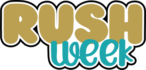 Rush Week - Scrapbook Page Title Sticker