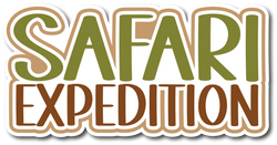 Safari Expedition - Scrapbook Page Title Sticker