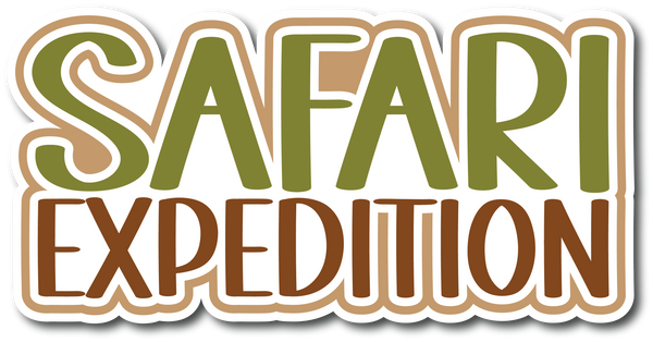 Safari Expedition - Scrapbook Page Title Sticker