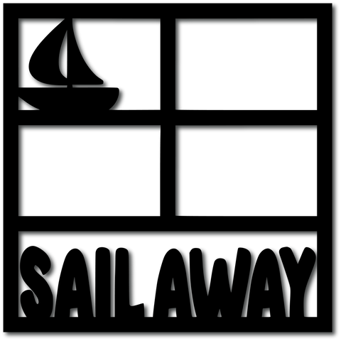 Sail Away - 4 Frames - Digital Cut File - SVG - INSTANT DOWNLOAD