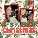 Merry Christmas - Digital Premade Scrapbook Page - INSTANT DOWNLOAD