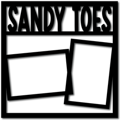 Sandy Toes - 2 Frames - Digital Cut File - SVG - INSTANT DOWNLOAD