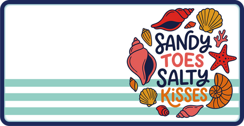 Sandy Toes Salty Kisses  - Scrapbook Page Title Die Cut