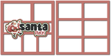 Santa Photos - 5 Frames - (2) Scrapbook Page Layered Overlay Kit
