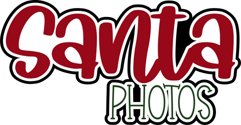 Santa Photos - Scrapbook Page Title Sticker