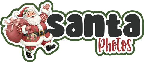 Santa Photos - Scrapbook Page Title Die Cut
