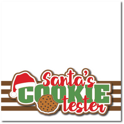 Santa's Cookie Tester - Printed Premade Scrapbook Page 12x12 Layout