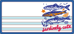 Sardinely Cute - Scrapbook Page Title Die Cut