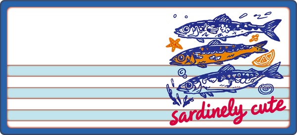 Sardinely Cute - Scrapbook Page Title Die Cut