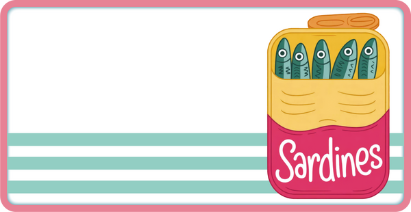 Sardines - Scrapbook Page Title Die Cut