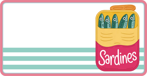 Sardines - Scrapbook Page Title Die Cut