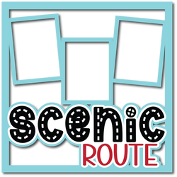 Scenic Route - 3 Frames - Layered Overlay - Digital Cut File - SVG - INSTANT DOWNLOAD
