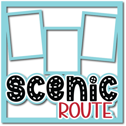 Scenic Route - 3 Frames - Layered Overlay - Digital Cut File - SVG - INSTANT DOWNLOAD