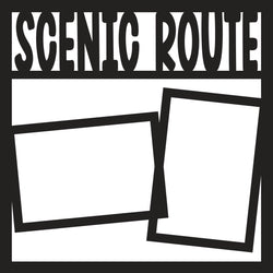 Scenic Route - 2 Frames - Scrapbook Page Overlay Die Cut