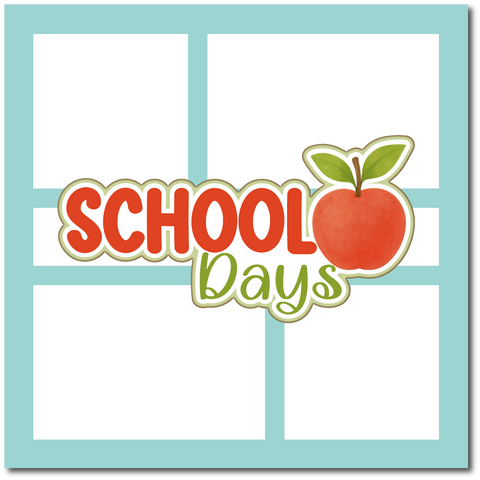 School Days - Scrapbook Single Page Kit
