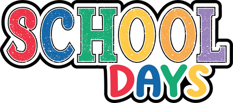 School Days - Scrapbook Page Title Die Cut