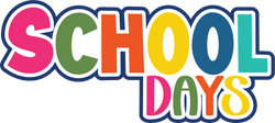 School Days - Scrapbook Page Title Sticker