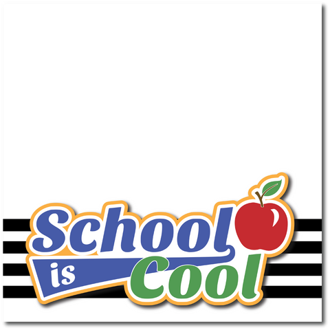 School is Cool - Printed Premade Scrapbook Page 12x12 Layout