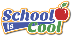 School is Cool - Scrapbook Page Title Die Cut