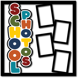 School Photos - 4 Frames - Layered Overlay - Digital Cut File - SVG - INSTANT DOWNLOAD