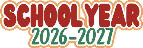 School Year 2026-2027 - Scrapbook Page Title Die Cut