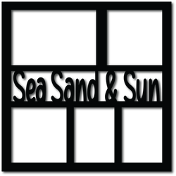 Sea Sand & Sun - 5 Frames - Digital Cut File - SVG - INSTANT DOWNLOAD