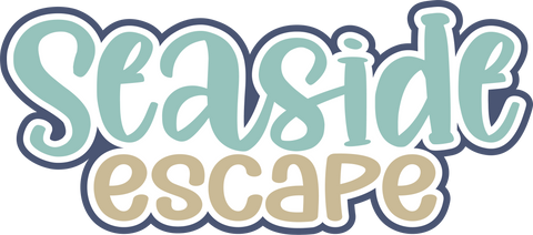 Seaside Escape - Scrapbook Page Title Sticker